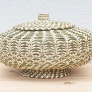Natural Floral basket with Lid