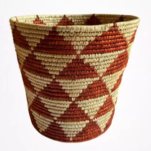 Terracotta Triangles Basket Without Lid