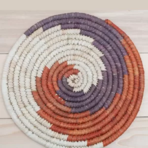Spiral Table Mat Gray & Terracotta