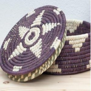 Violet Star Basket With Lid
