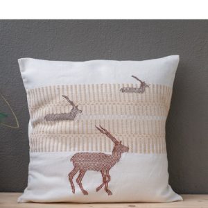 Cushion Cover Black Bucks in Grass