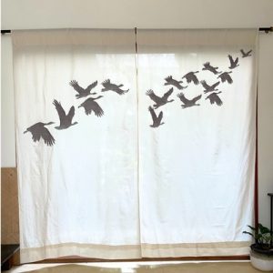Curtain Grey Flying Godavan - Set of 2