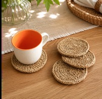 BANANA FIBER TEA COSTERS SET OF 4